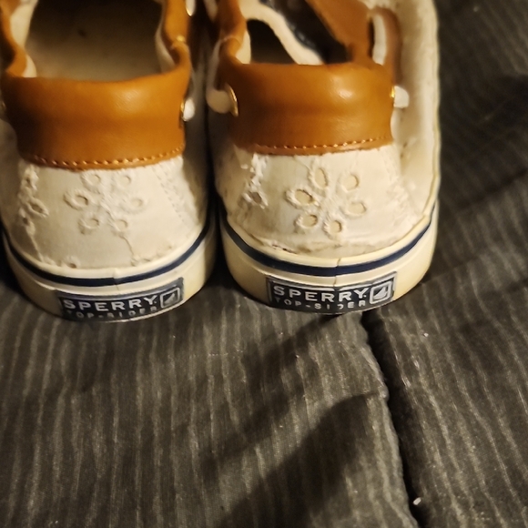 Sperry Floral Cream and Brown Boat Shoes - Picture 4 of 6